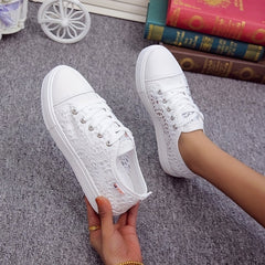 Women's Mesh Sneakers Casual Lace Up Outdoor Shoes Lightweight Walking Shoes