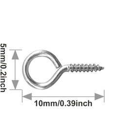100pcs Metal Eyelets for Hooks and Screws