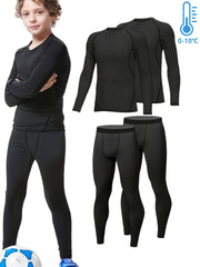 HOPLYNN Compression Long Sleeve Top & Pants Set for Kids