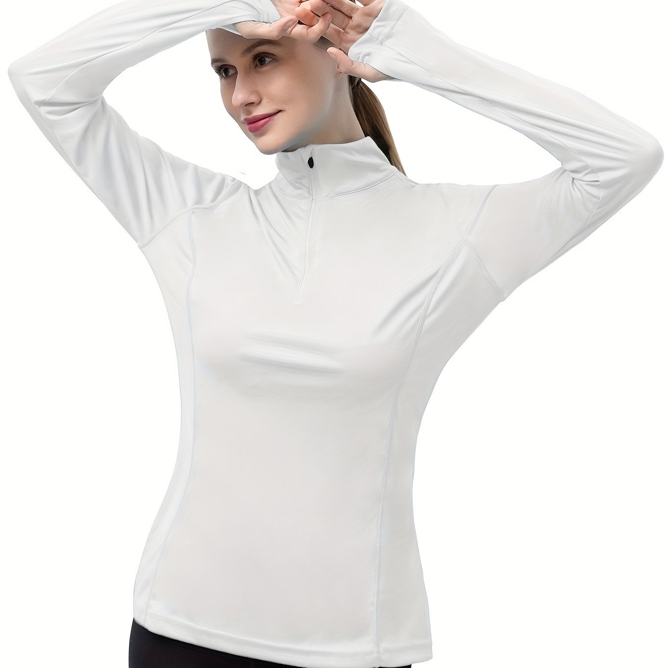 1/4 Zipper Diving Rash Guard Sun Protection Top