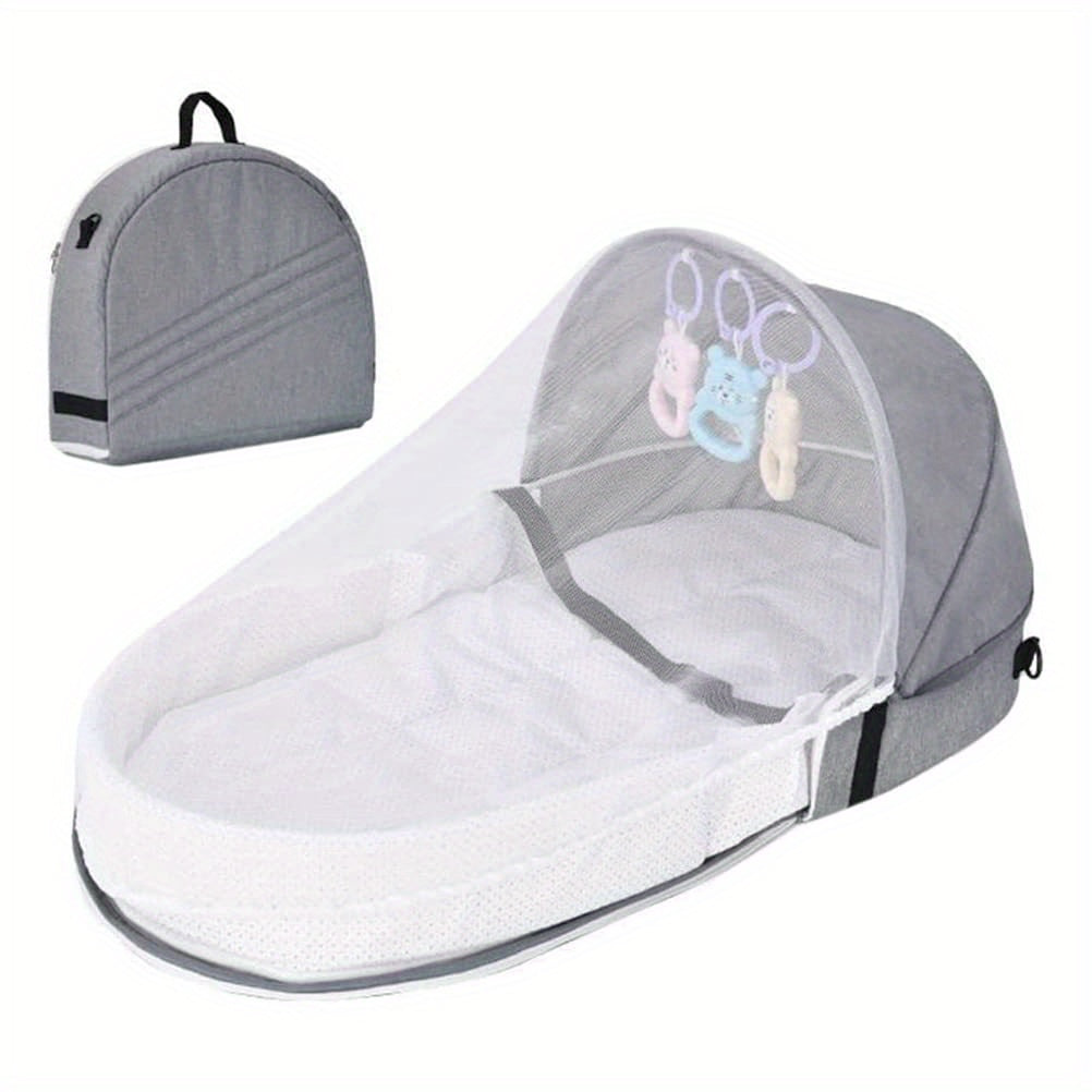 Portable Baby Travel Cot with Mosquito Net - Indoor & Outdoor Carry Cot