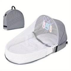 Portable Baby Travel Cot with Mosquito Net - Indoor & Outdoor Carry Cot