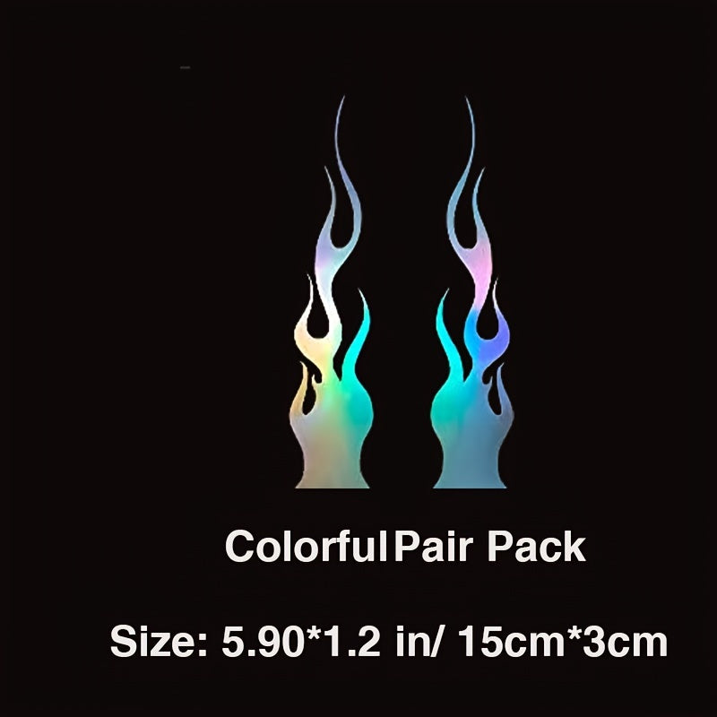Flame Reflective Car Stickers Motorsports Stripe Stickers Waterproof