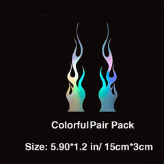 Flame Reflective Car Stickers Motorsports Stripe Stickers Waterproof