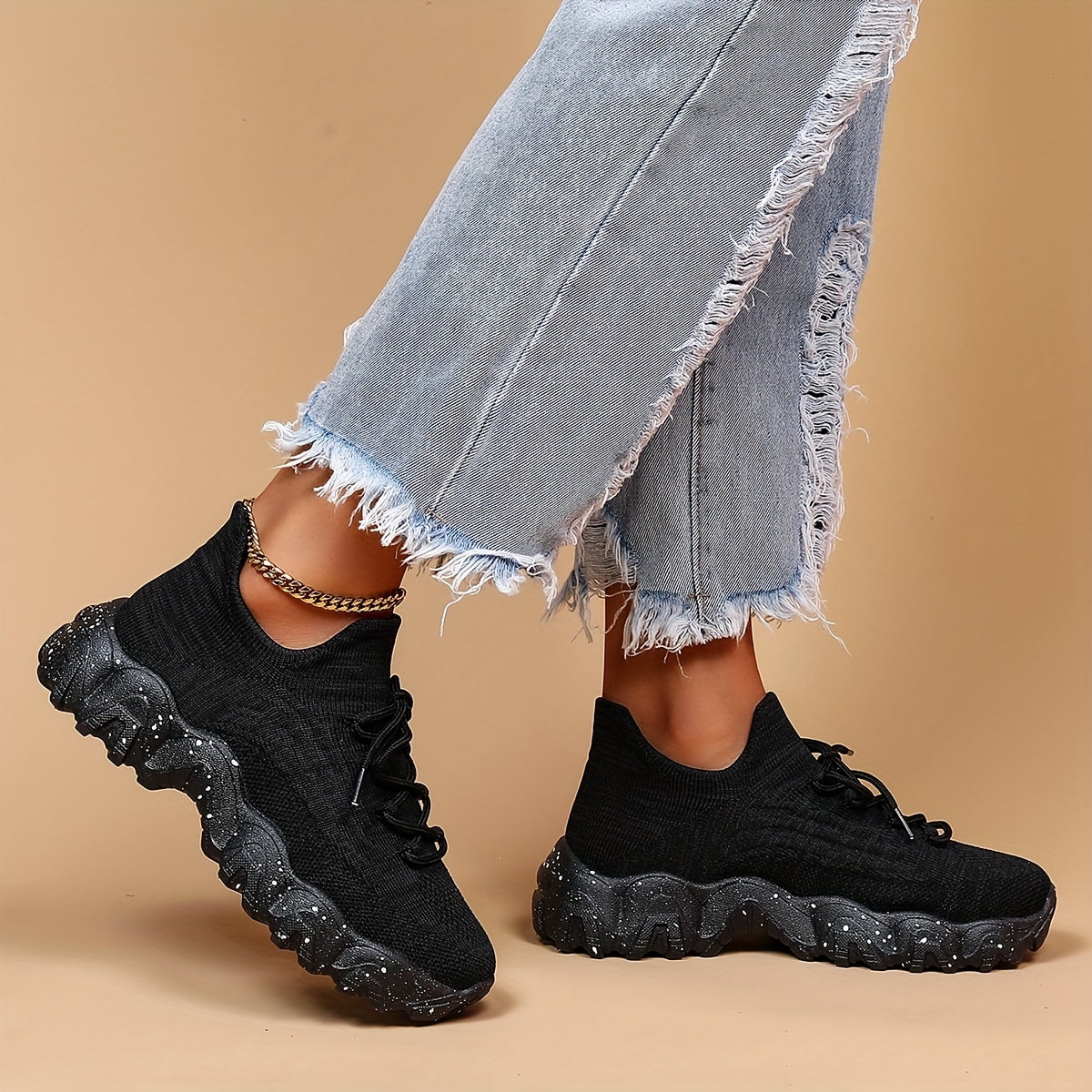 Women's Lace Up Running Shoes Comfortable Casual Sneakers