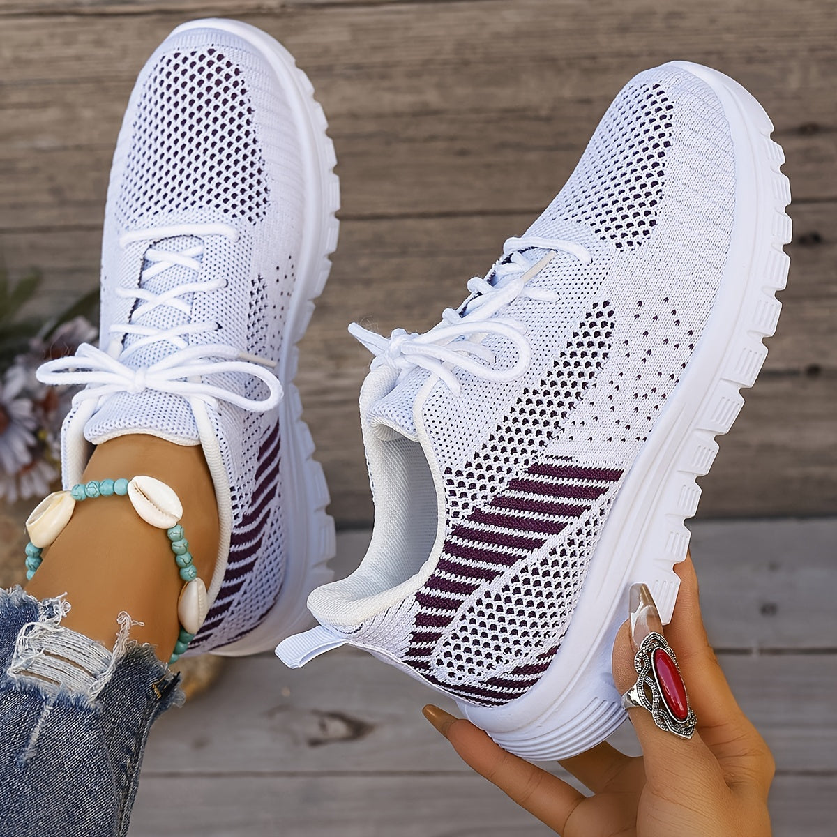 Women's Lightweight Breathable Running Shoes Soft Comfortable