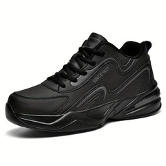 Men's Block Letter Print Chunky Sneakers