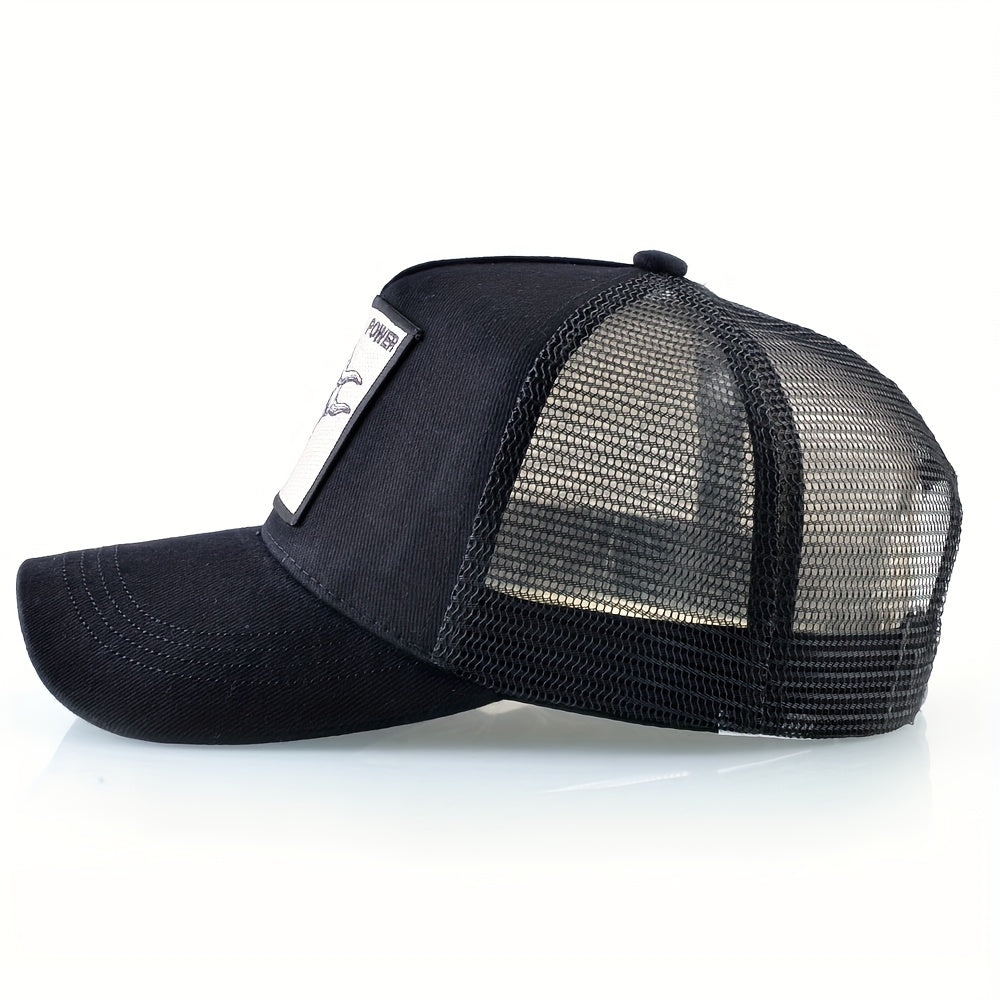 Embroidered Bull Baseball Cap for Men