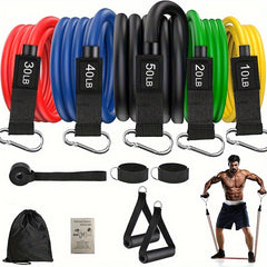 11pcs Fitness Training Equipment with Yoga Resistance Bands & Accessories