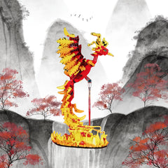 1071pcs Phoenix Building Blocks Set for Adults, Vibrant Colors