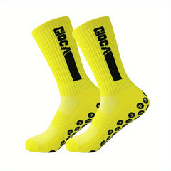 Non Slip Athletic Socks for Football Mid Calf Breathable Outdoor Sports