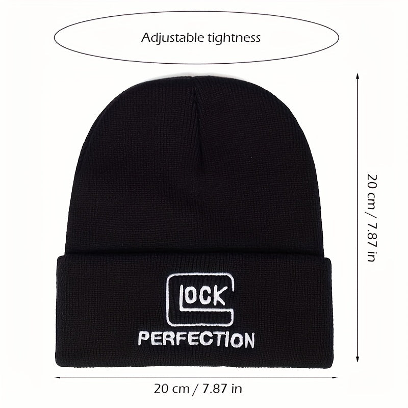 Sport Knit Beanie Hat Letter Printing Autumn Winter Warm Ski Hat Men Women