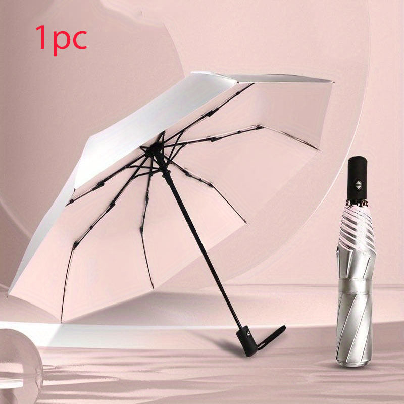 Automatic Titanium Sun Umbrella UPF50 Windproof Waterproof
