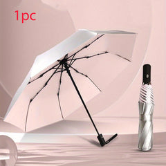 Automatic Titanium Sun Umbrella UPF50 Windproof Waterproof