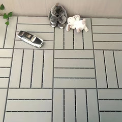 6pcs Interlocking Deck Tiles Waterproof Outdoor Flooring Patio Decking Tiles