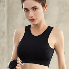 Seamless Wireless Sports Bra Cut Out Design