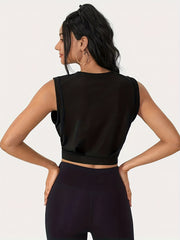 Yoga Sleeveless Crop Top Casual Running Sports Tank Top