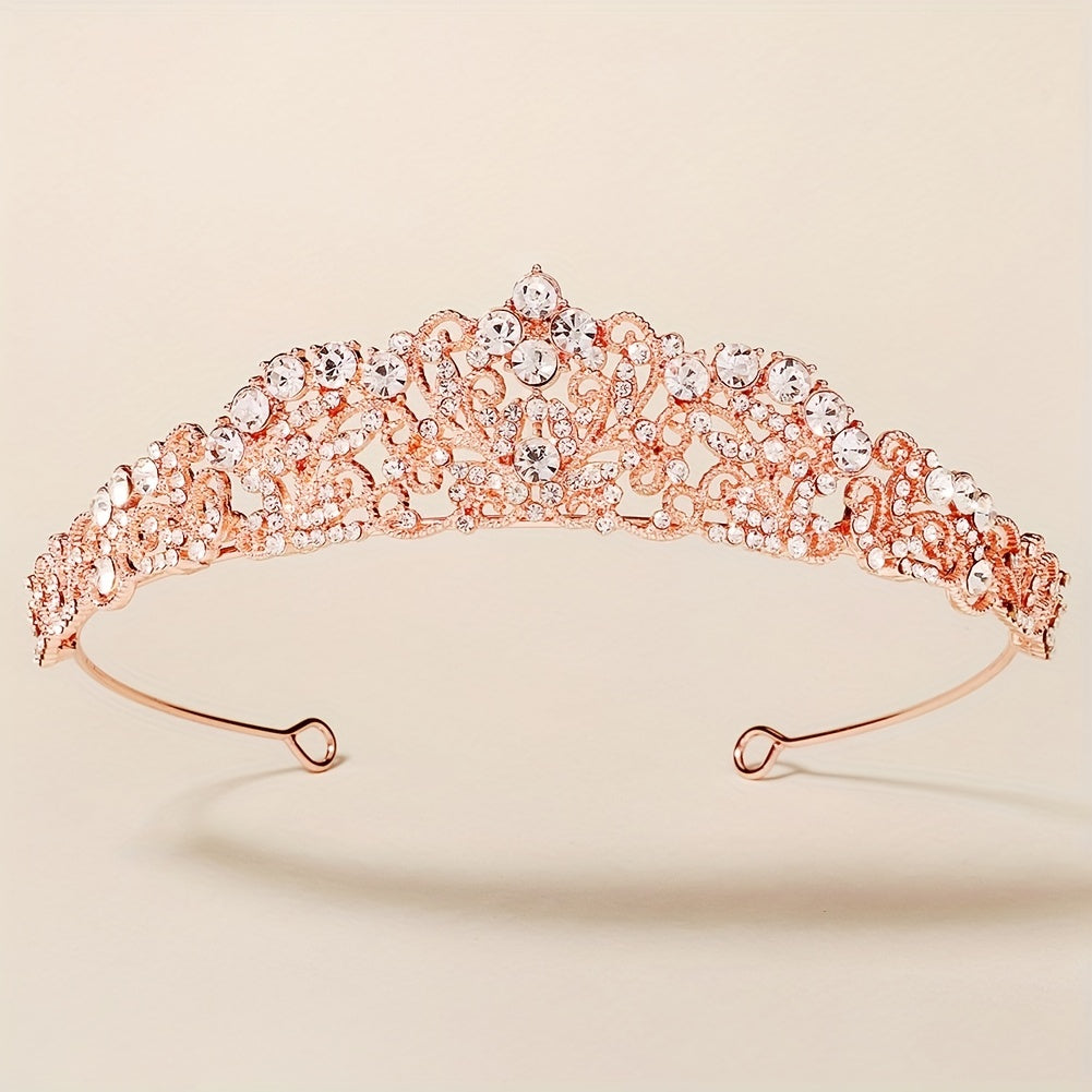 Bridal Rhinestone Headband Crown Hair Accessories Tiara Headdress