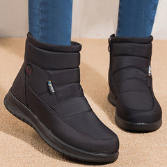 Faux Fur Snow Boots Waterproof Round Toe Women's Footwear