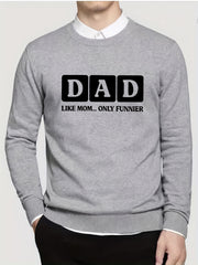 DAD Knitted Sweater Men's Crew Neck Pullover
