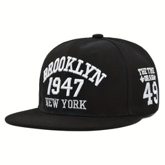 Brooklyn York Pattern Hip Hop Snapback Cap Streetwear Flat Brim Baseball Cap