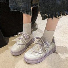 Women's Platform Skate Shoes Low Top Sneakers Comfortable Outdoor Shoes