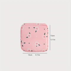 Cartoon Pattern Sanitary Napkin Bag Zipper Organizer Pouch