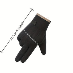 Outdoor Rabbit Velvet Touch Screen Gloves Thick Windproof Warm Gloves
