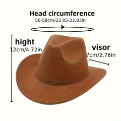 Ethnic Rivet Rocking Edge Cowboy Hat For Men And Women