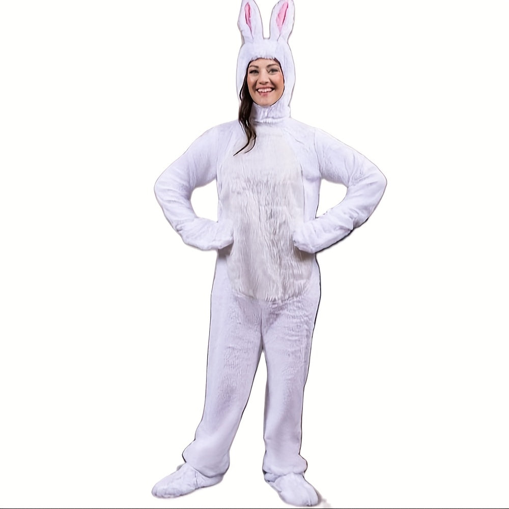 Easter Bunny Costume Soft Rabbit Pink Ears & Fluffy Tail