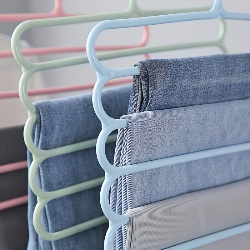 5-Layer Non-Slip Pants Rack for Functional Wardrobe Organization