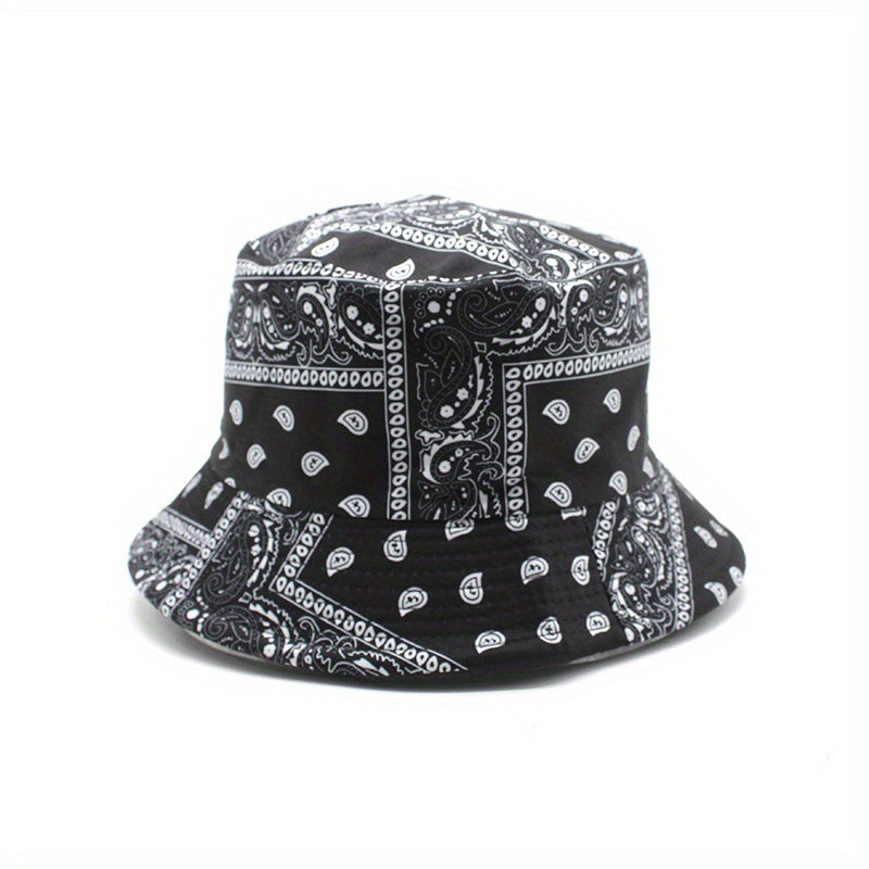 Paisley Pattern Reversible Bucket Hat for Outdoor