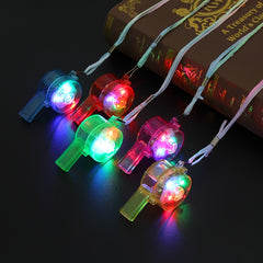 Glowing Whistle Cheer Flashing Whistle Bar Party Supplies Set Of 4pcs