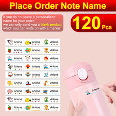 180pcs Customized Transparent Name Sticker Waterproof Labels