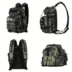 Large Capacity Fishing Backpack with Rod Holder - Sling Bag for Fly Fishing