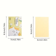 100 Pack Facial Blotting Papers Portable Matte Facial Wipes