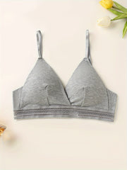 3 Pcs Solid Push Up Bra Comfy & Breathable Women's Lingerie