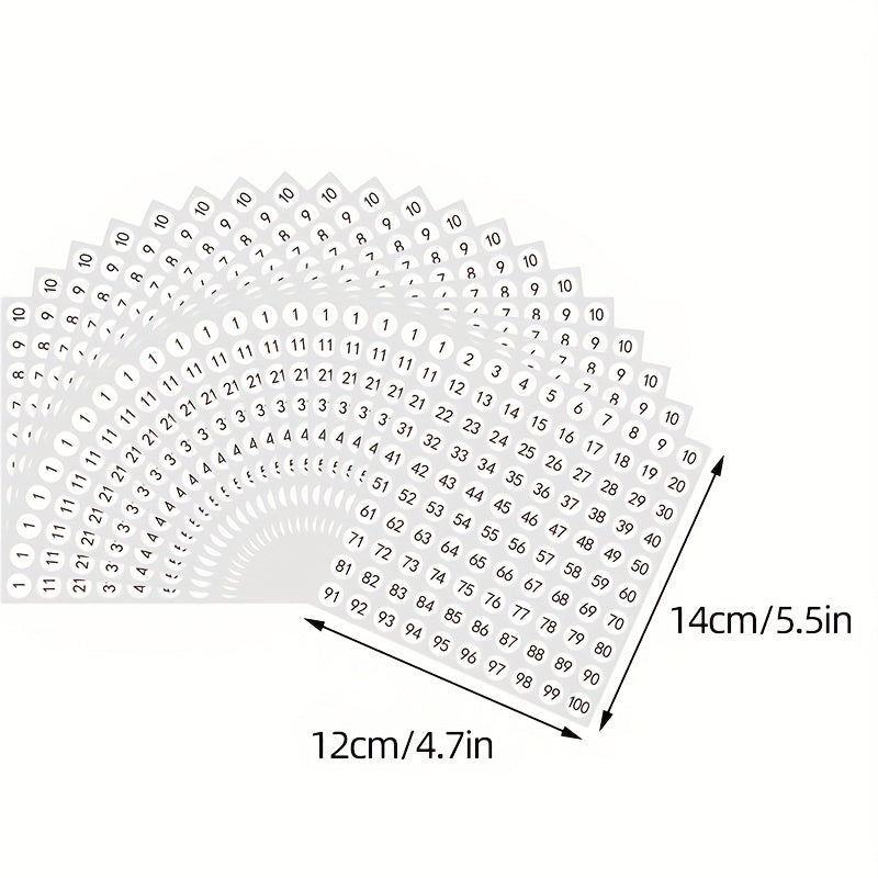 2000 Labels Pack 10mm Round Copper Paper Material