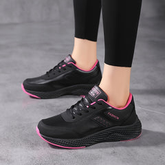 Women's Waterproof Faux Leather Running Shoes Non Slip Sports Footwear