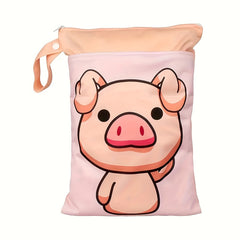 Animal Print Wet Bag Diaper Beach Travel Makeup Storage Bag