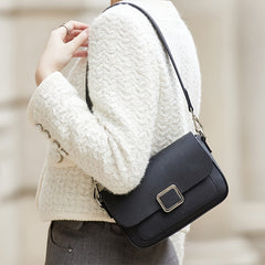 Vintage Leather Crossbody Bag with Adjustable Strap