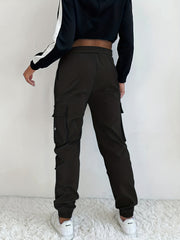 Y2K Solid Drawstring Cargo Pants Women's Clothing