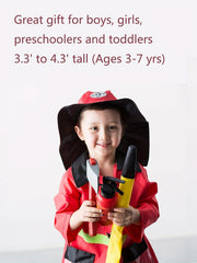 Kids Firefighter Costume Toddler Fireman Dress Up Costume