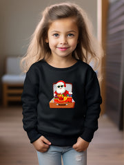 Santa In The Box Girls Sweatshirt Fall Winter