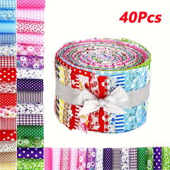 40pcs Fabric Patchwork Squares Bundle DIY Sewing Scrapbooking Quilting Craft