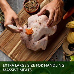Versatile Wooden Cutting Board for Outdoor Cooking and BBQ