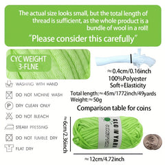 Coarse Luminous Yarn Face Mask for DIY Christmas & Halloween Gifts