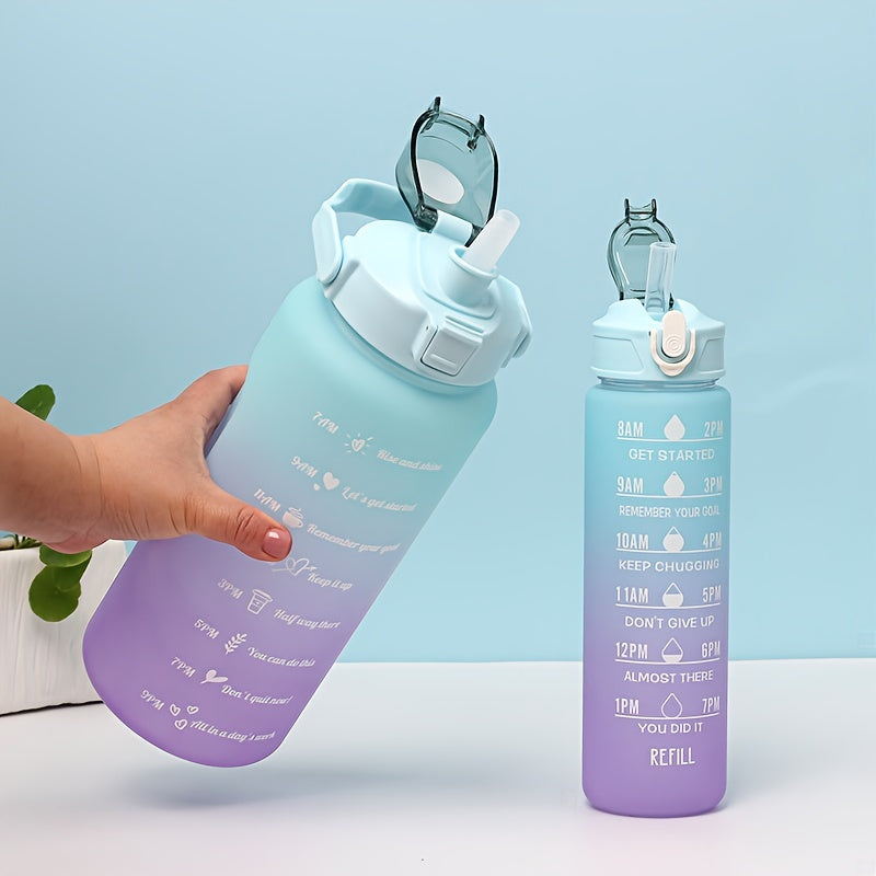 3pcs Portable Plastic Water Bottle Large Capacity Sport Bottle Outdoor