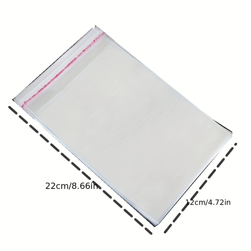 100 Pcs Transparent Self Adhesive Seal Pouch Plastic Opp Bag