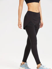 2 In 1 Sports Running Yoga Leggings Butt Lifting Slim Fitness Pants